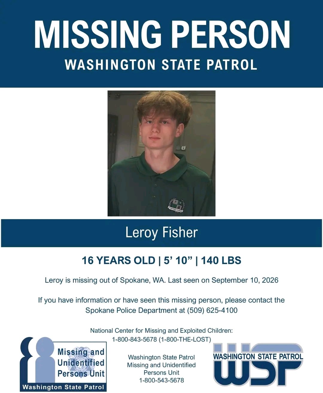 Flyer photo — Leroy Fisher