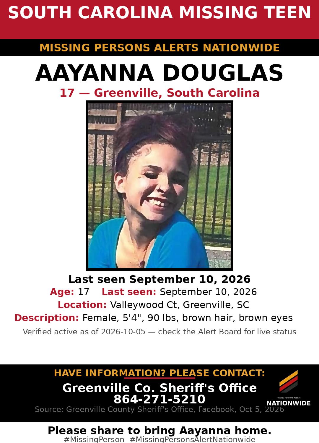 Flyer photo — Aayanna Douglas