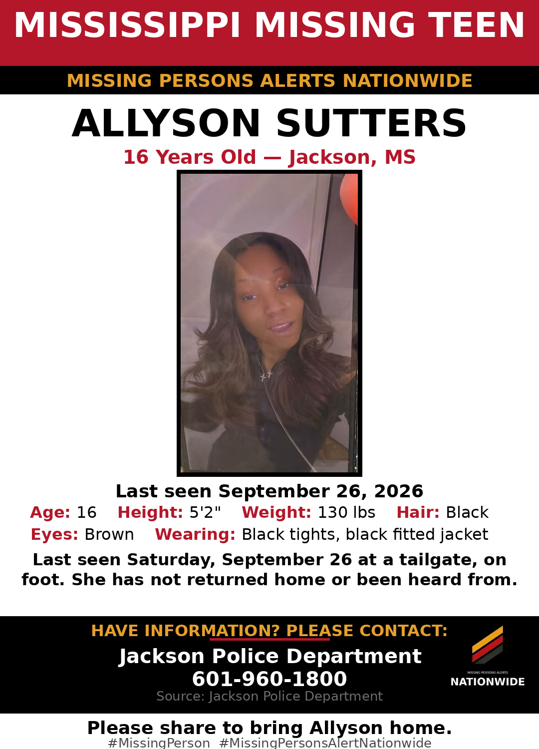 Flyer photo — Allyson Sutters
