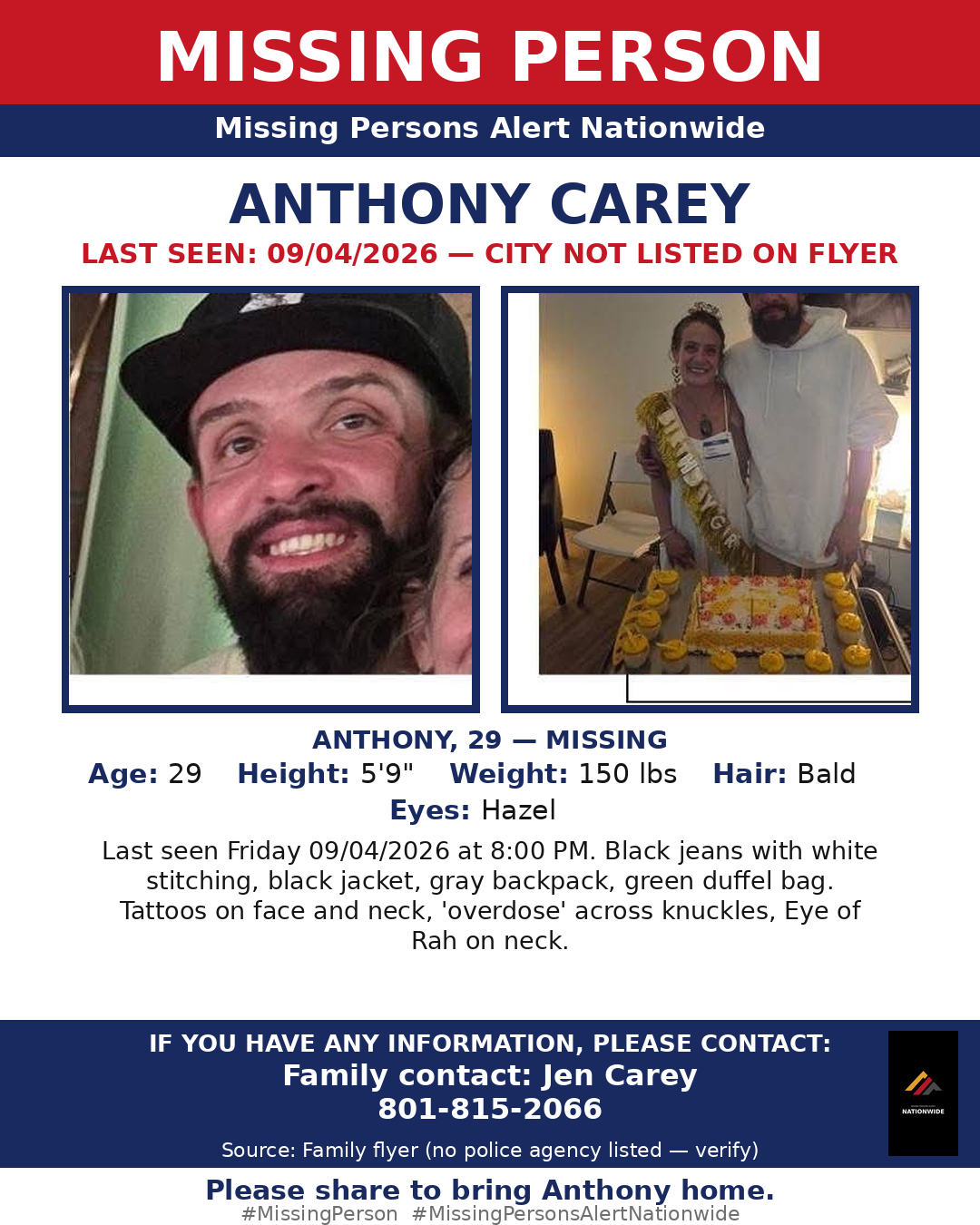 Flyer photo — Anthony Carey