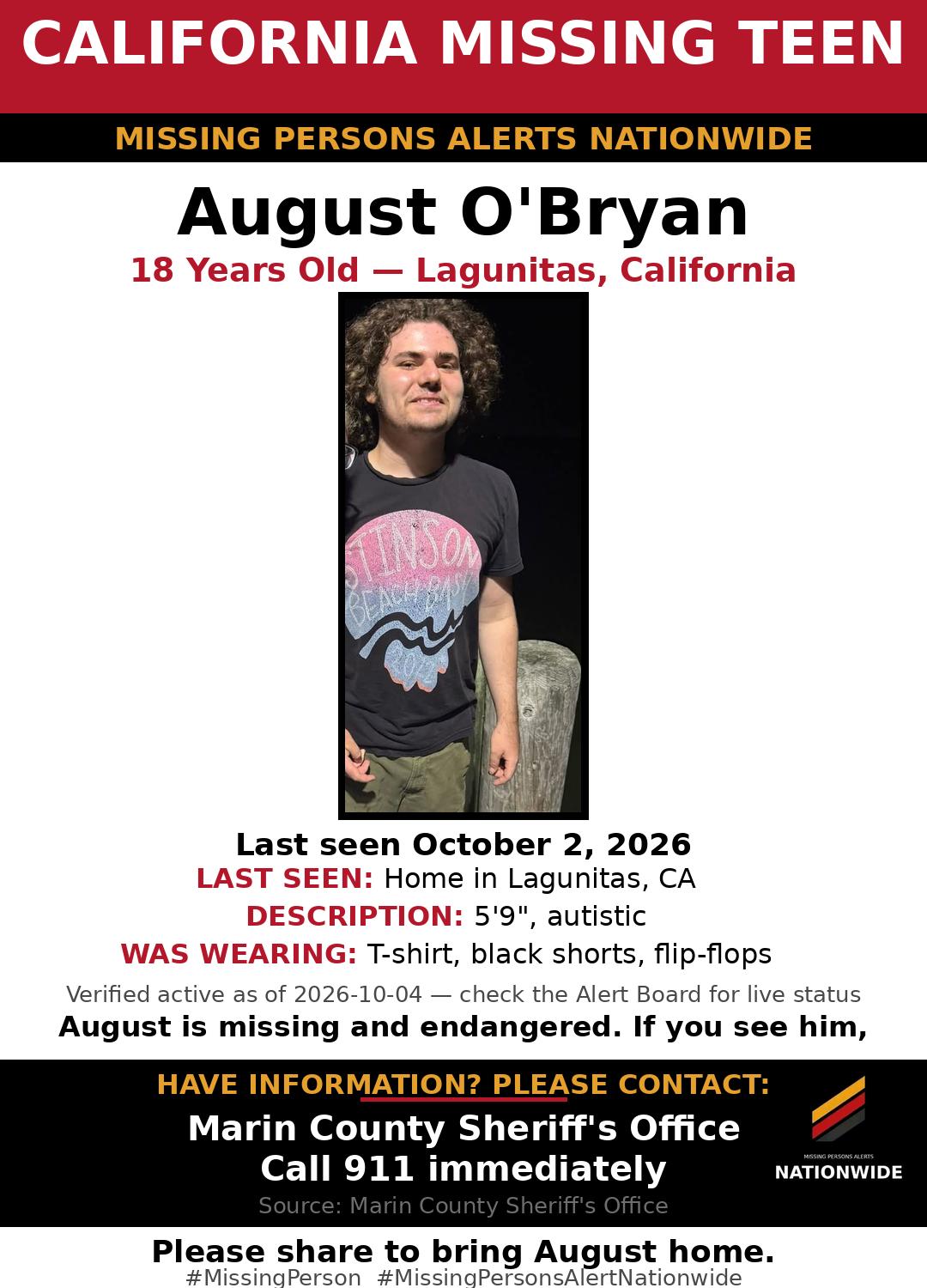 Flyer photo — August O'Bryan