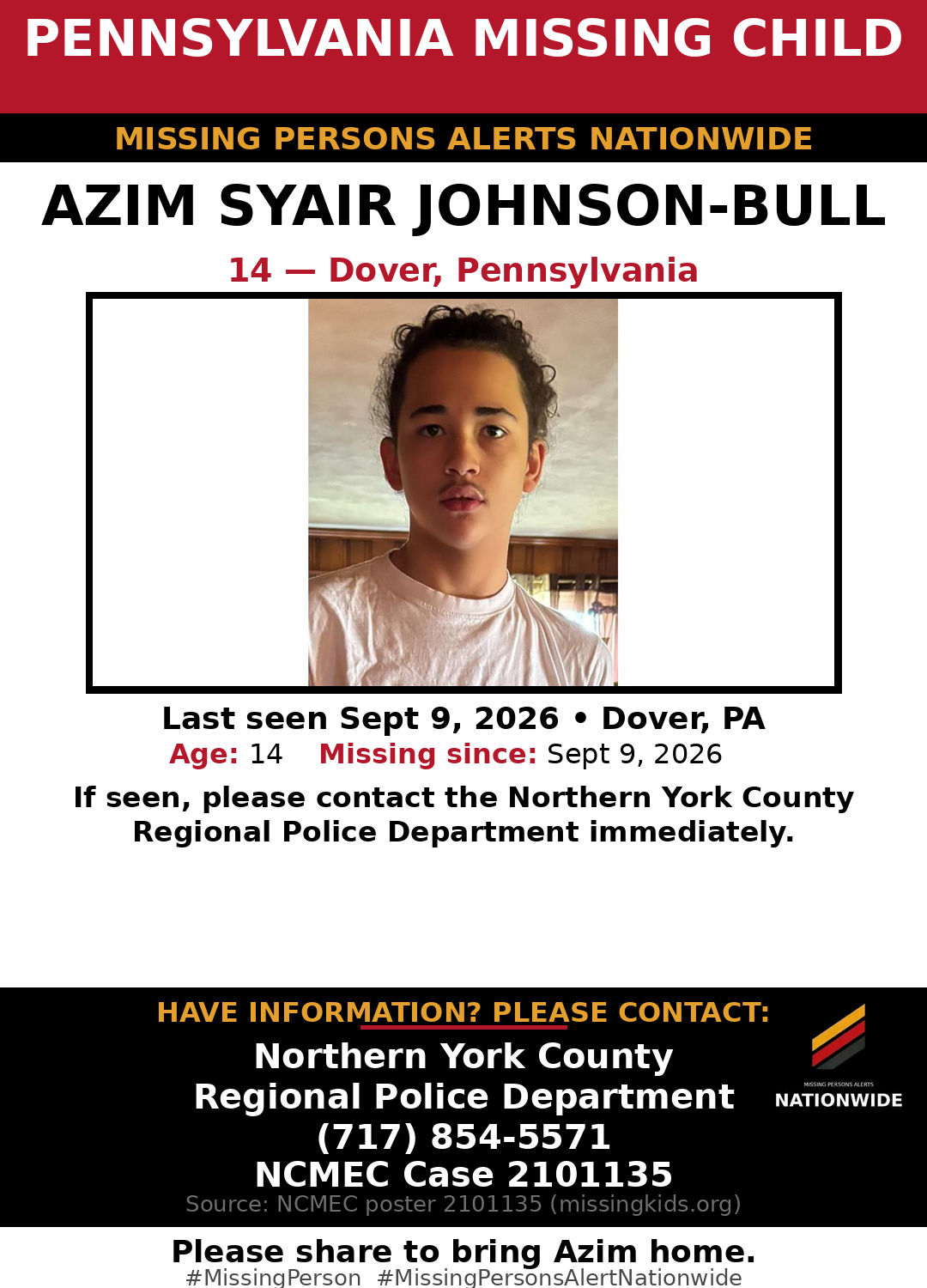 Flyer photo — Azim Syair Johnson-Bull