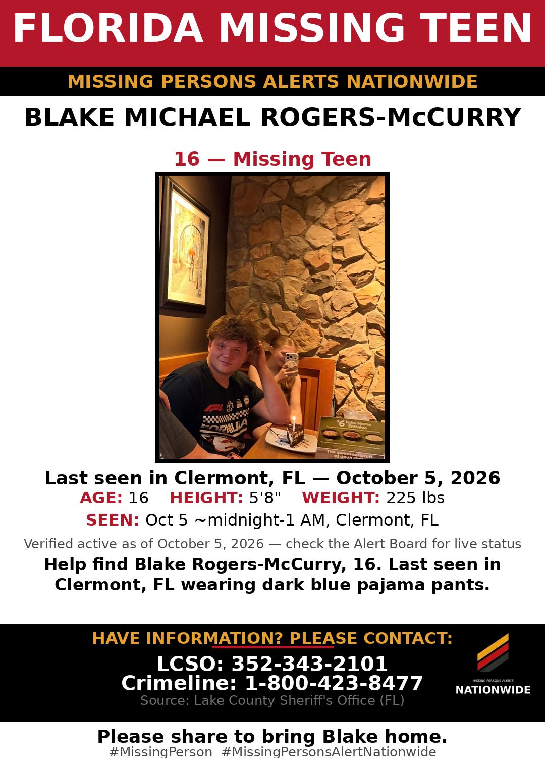 Flyer photo — Blake Michael Rogers-McCurry