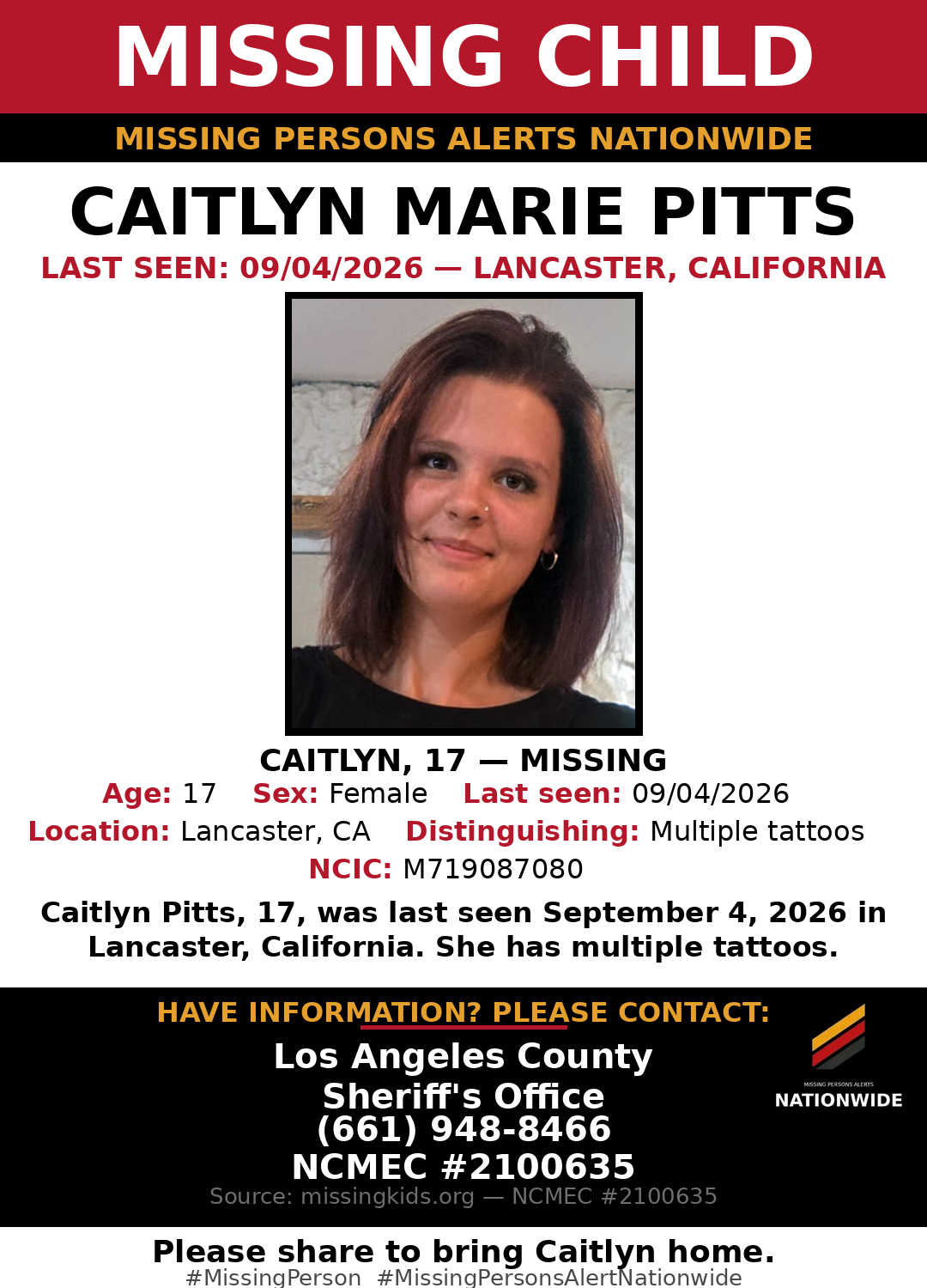 Flyer photo — Caitlyn Marie Pitts