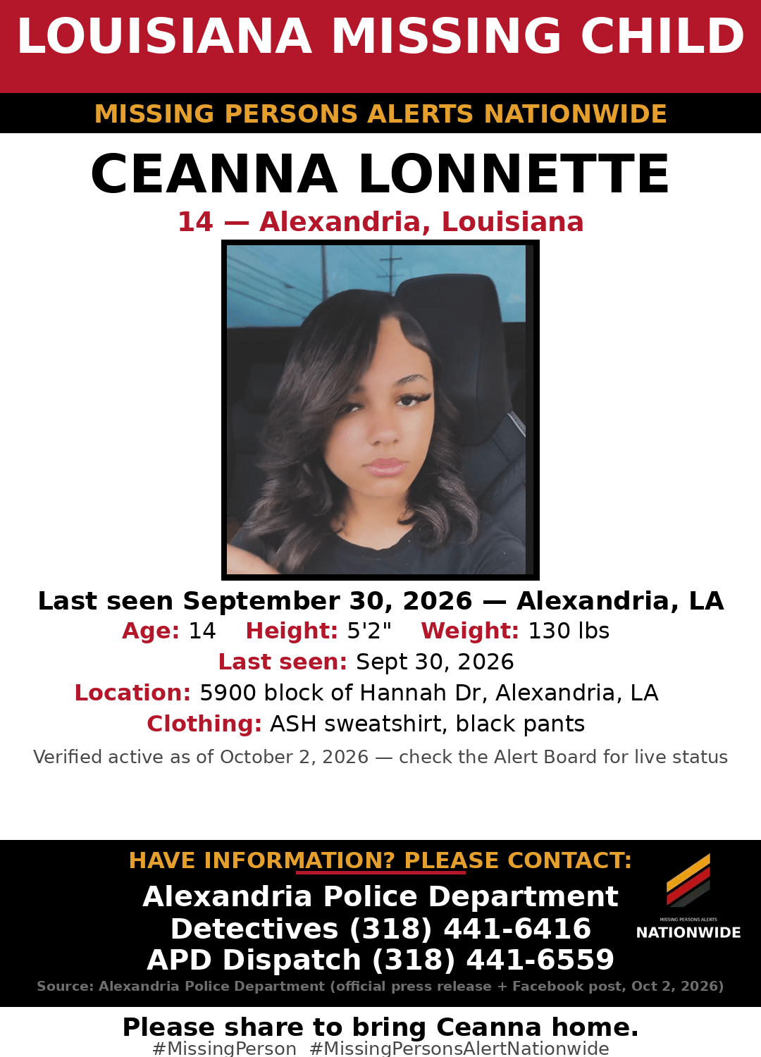 Flyer photo — Ceanna Lonnette