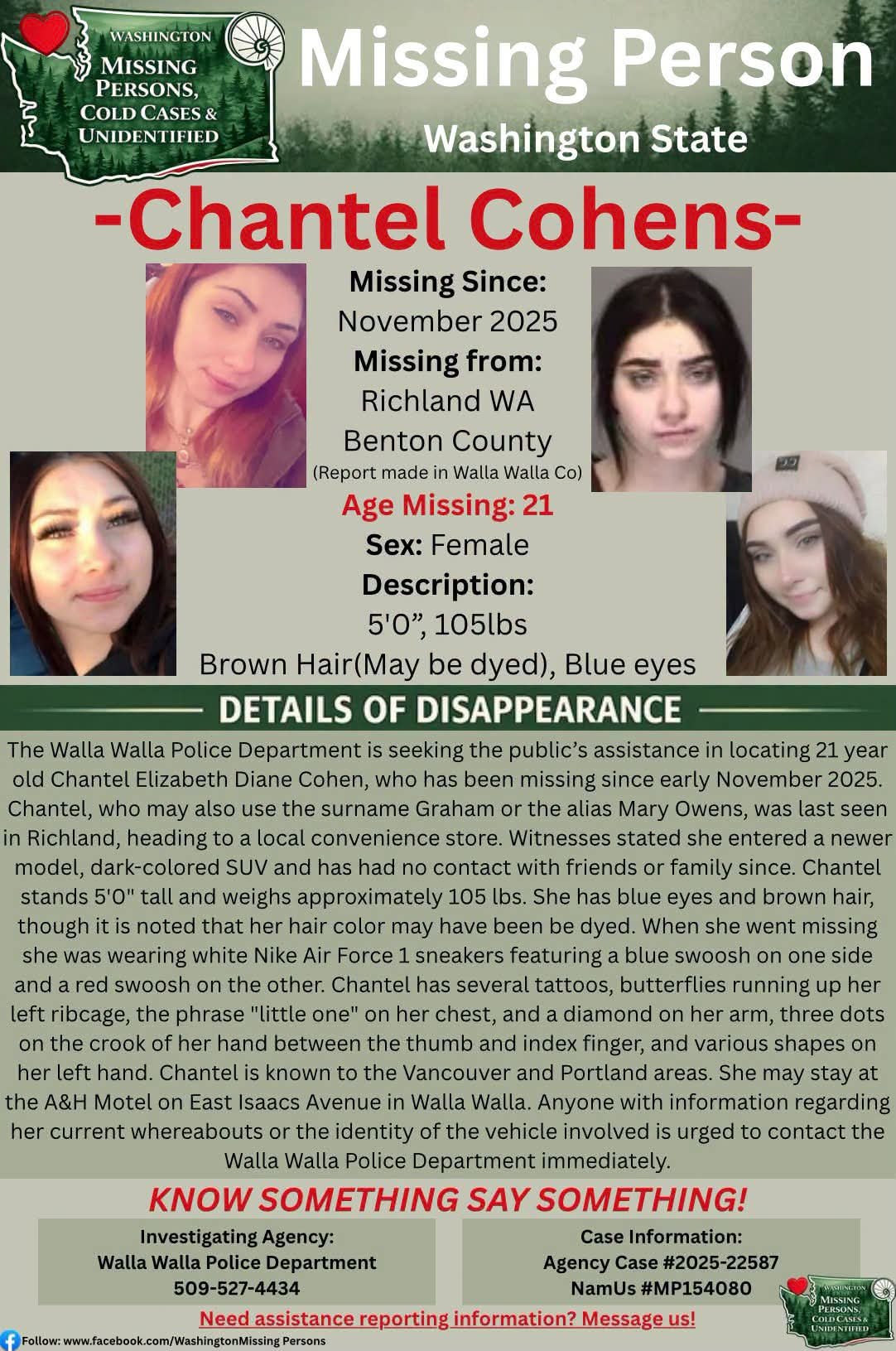 Flyer photo — Chantel Elizabeth Diane Cohen