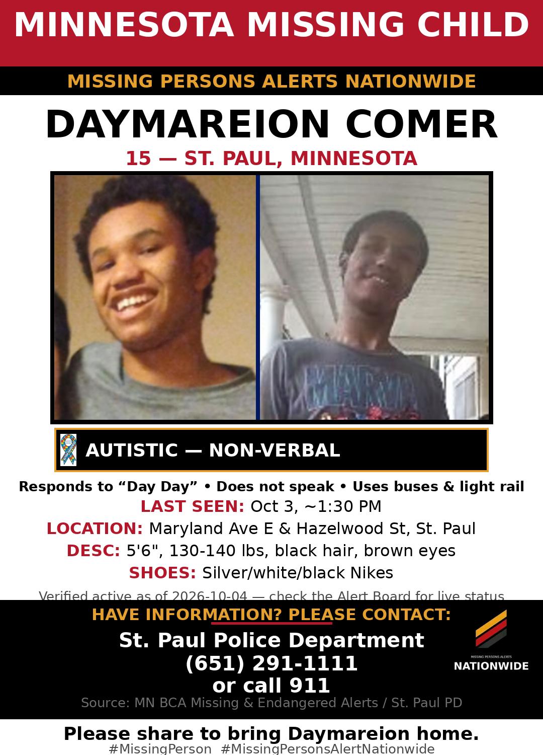 Flyer photo — Daymareion Comer