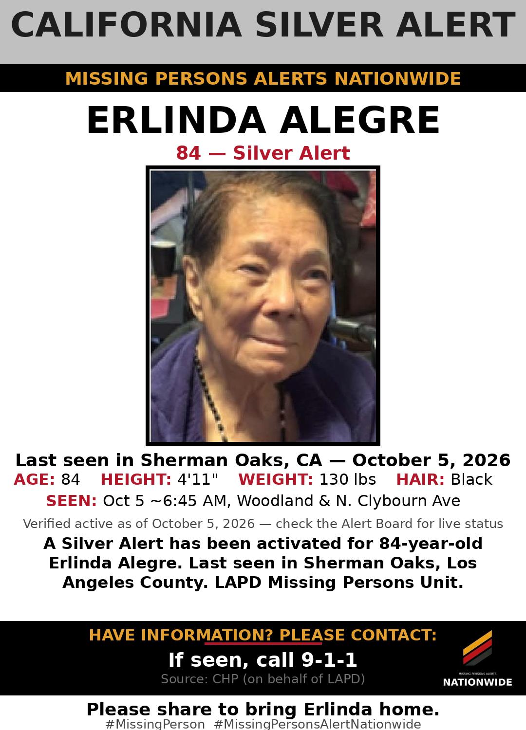 Flyer photo — Erlinda Alegre