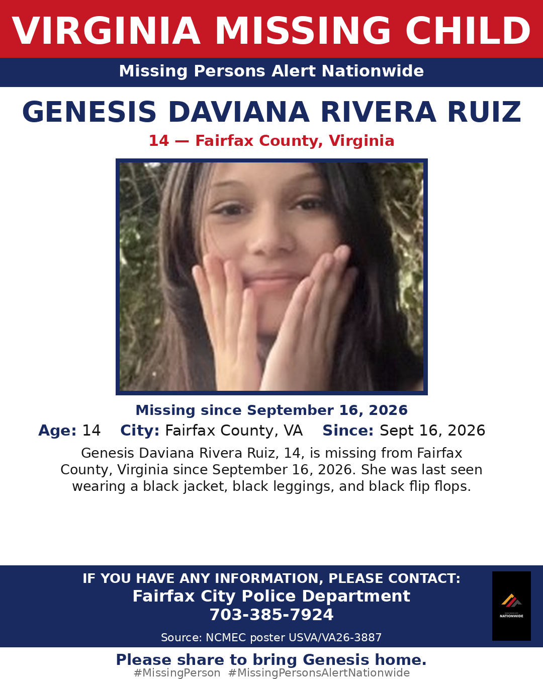 Flyer photo — Genesis Rivera Ruiz