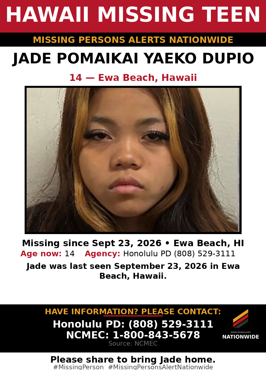Flyer photo — Jade Pomaikai Yaeko Dupio
