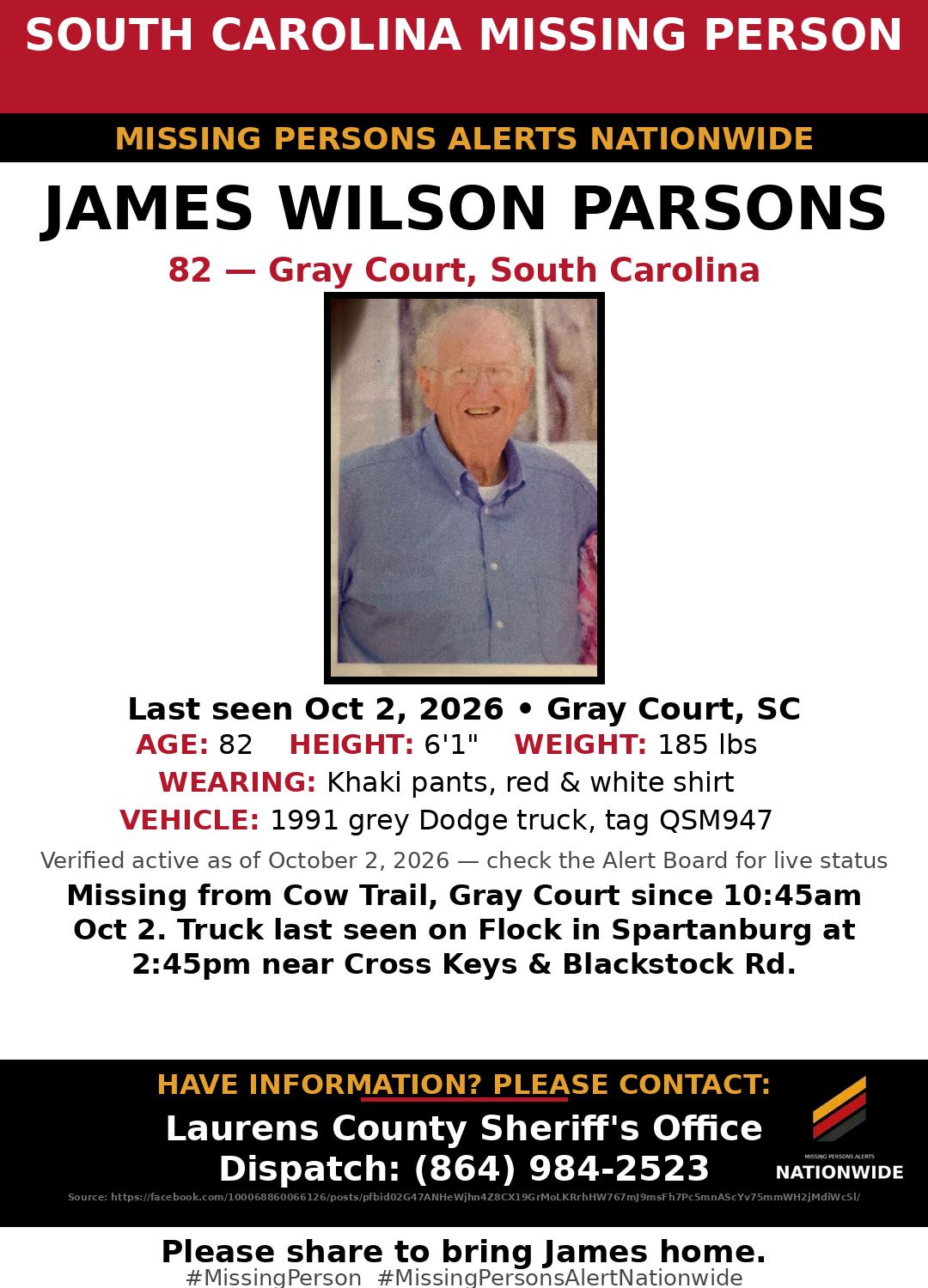 Flyer photo — James Wilson Parsons