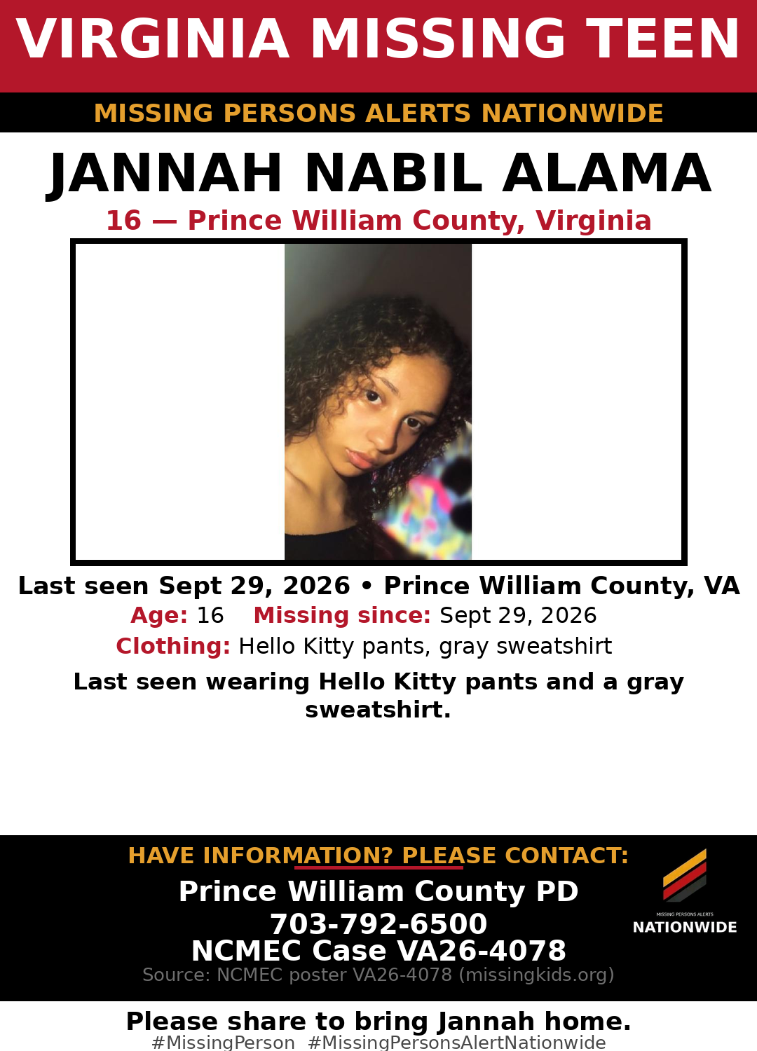 Flyer photo — Jannah Nabil Alama