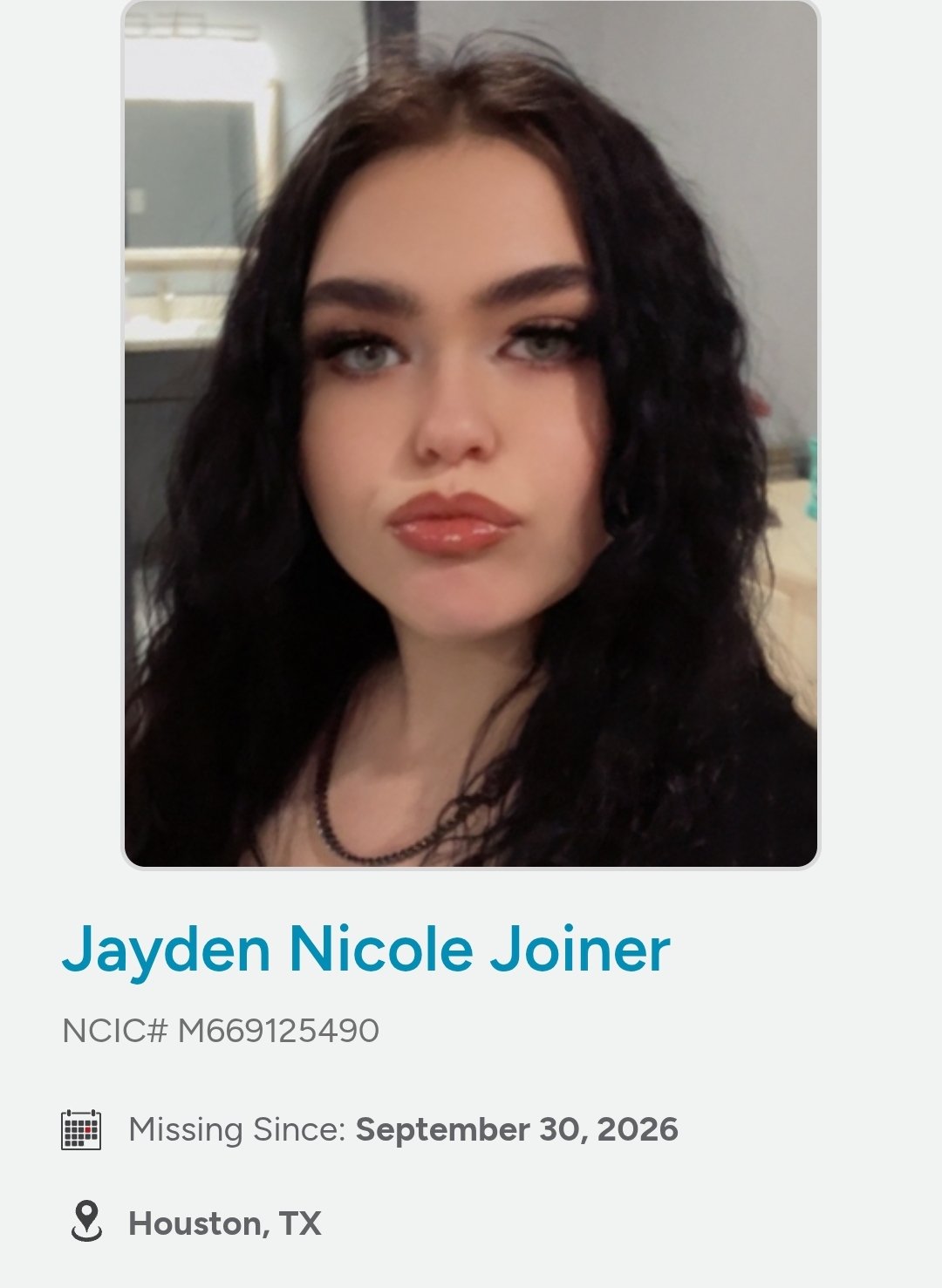 Flyer photo — Jayden Nicole Joiner