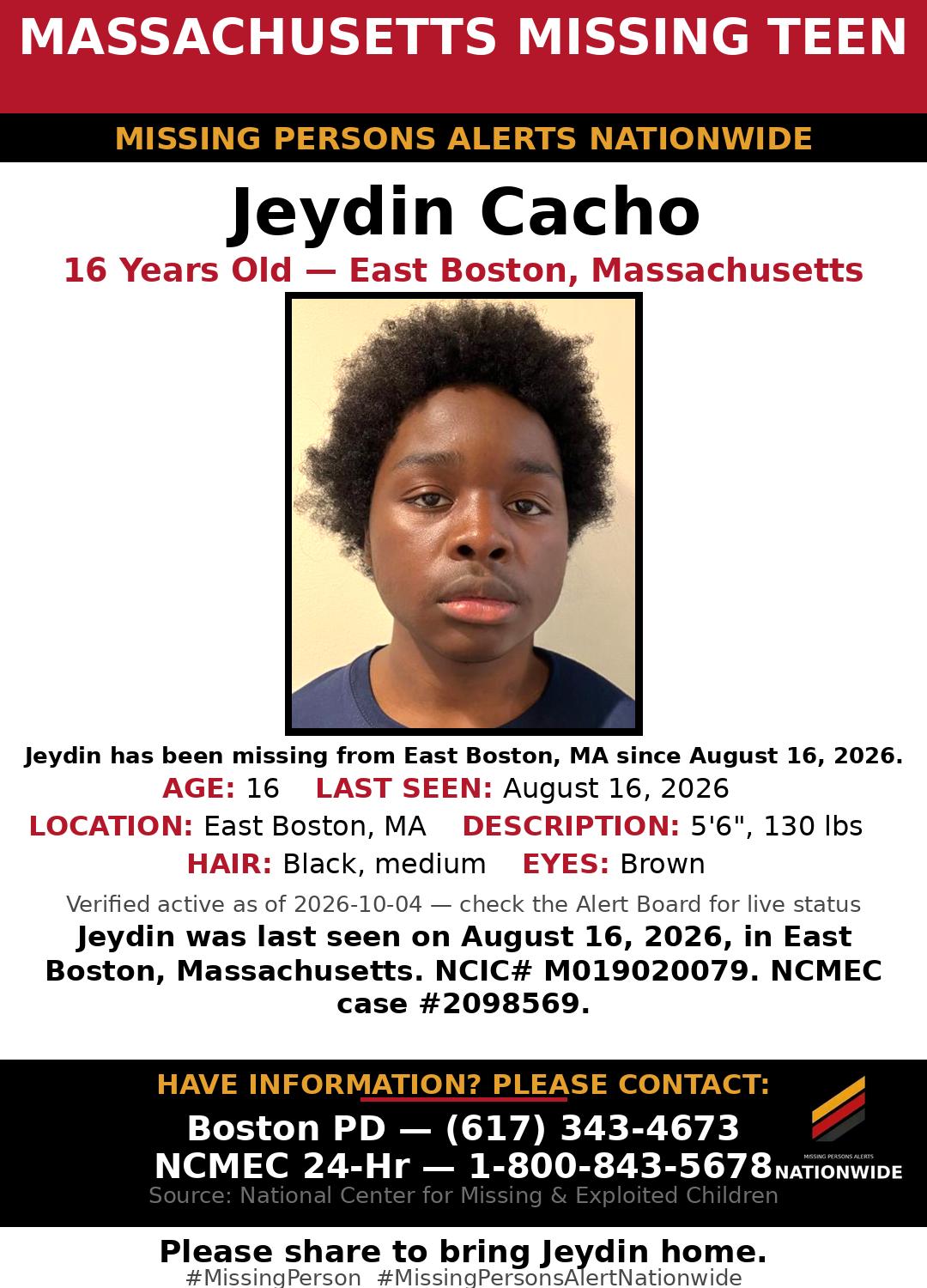 Flyer photo — Jeydin Cacho