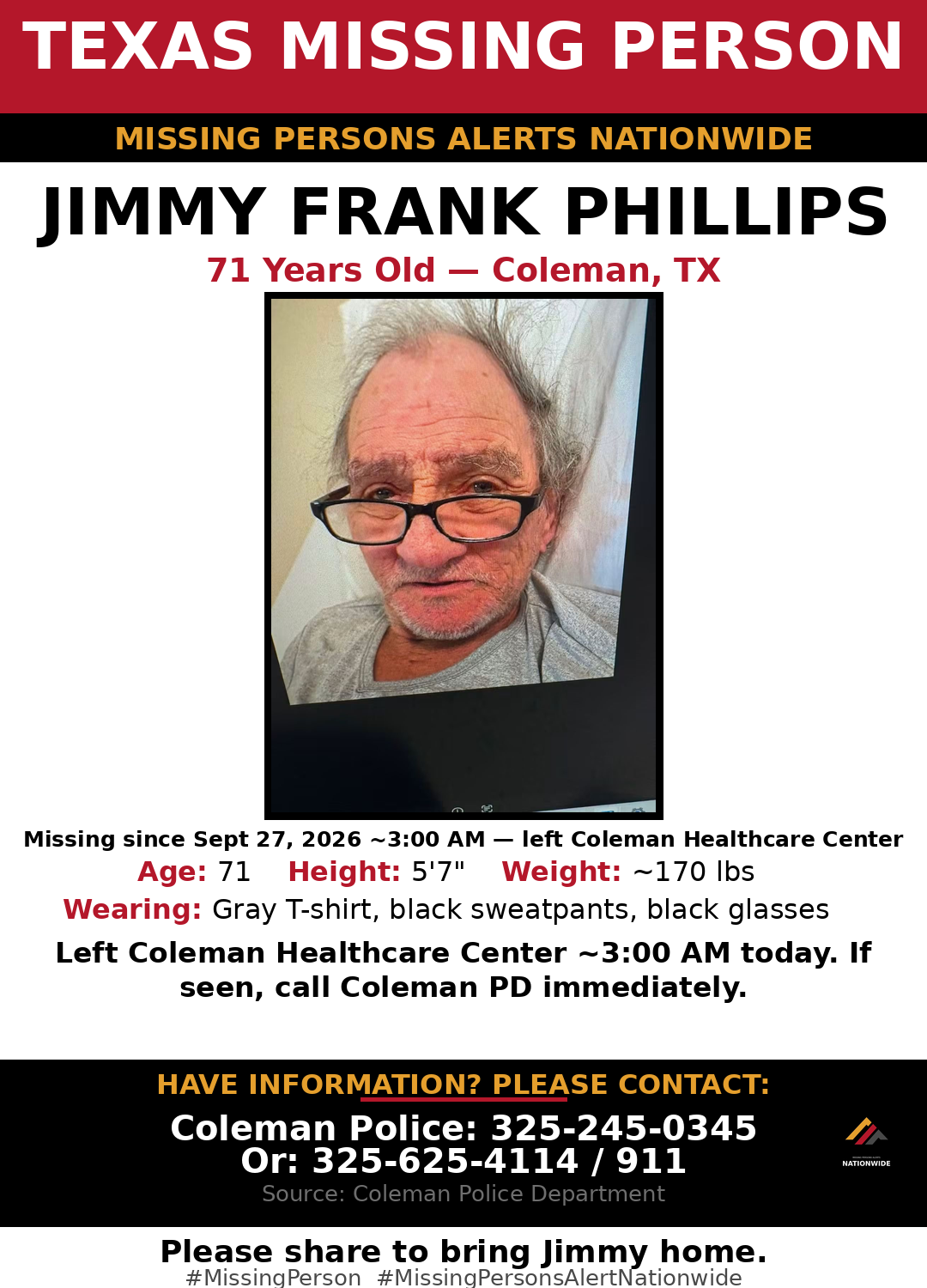 Flyer photo — Jimmy Frank Phillips