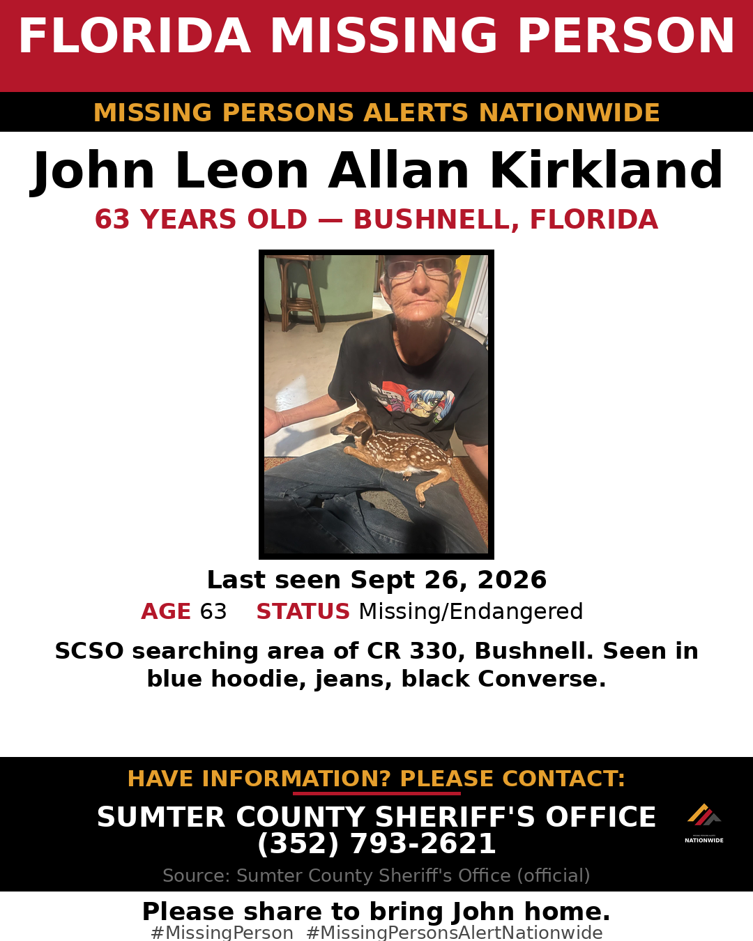 Flyer photo — John Leon Allan Kirkland