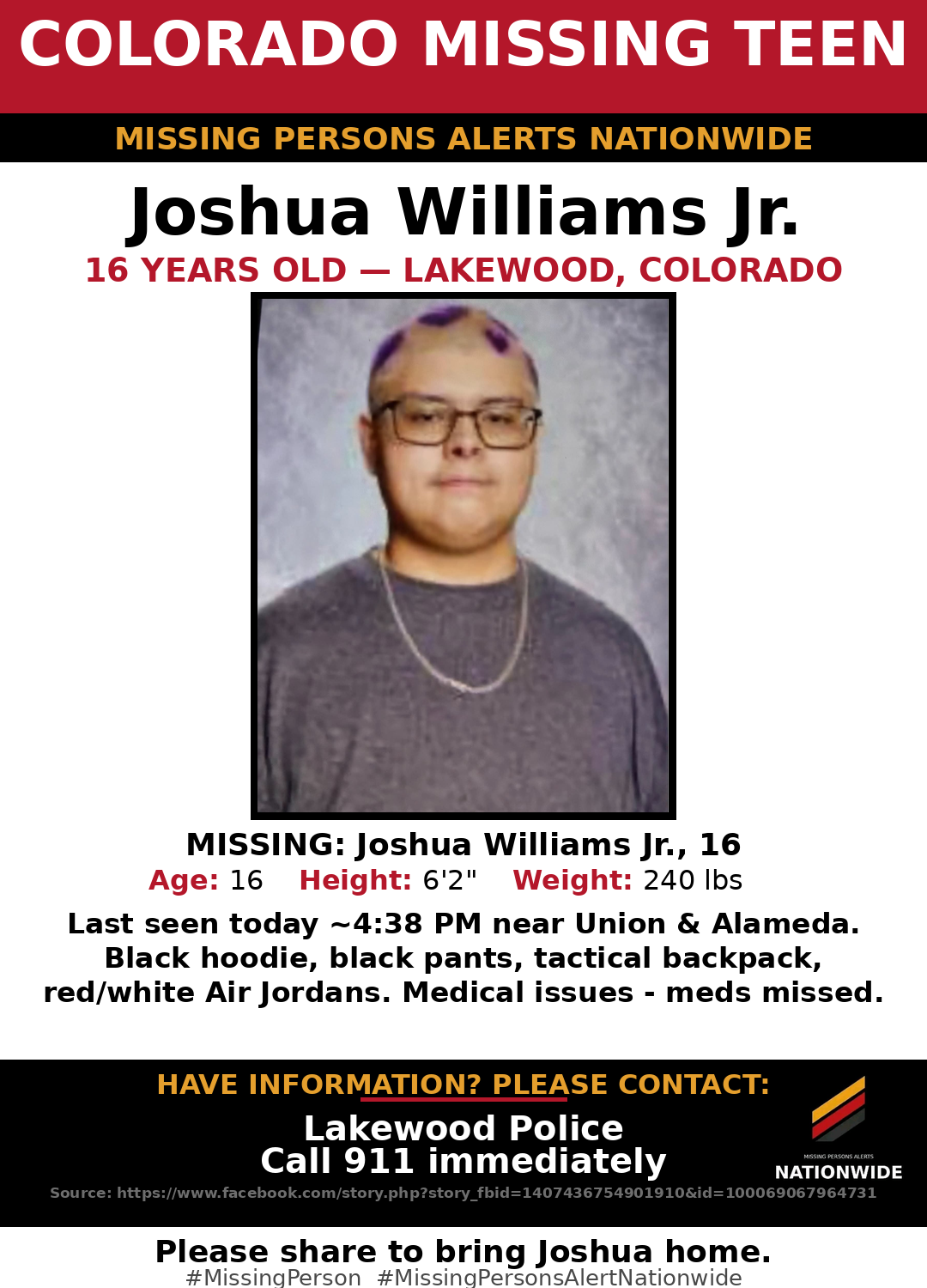 Flyer photo — Joshua Williams Jr.