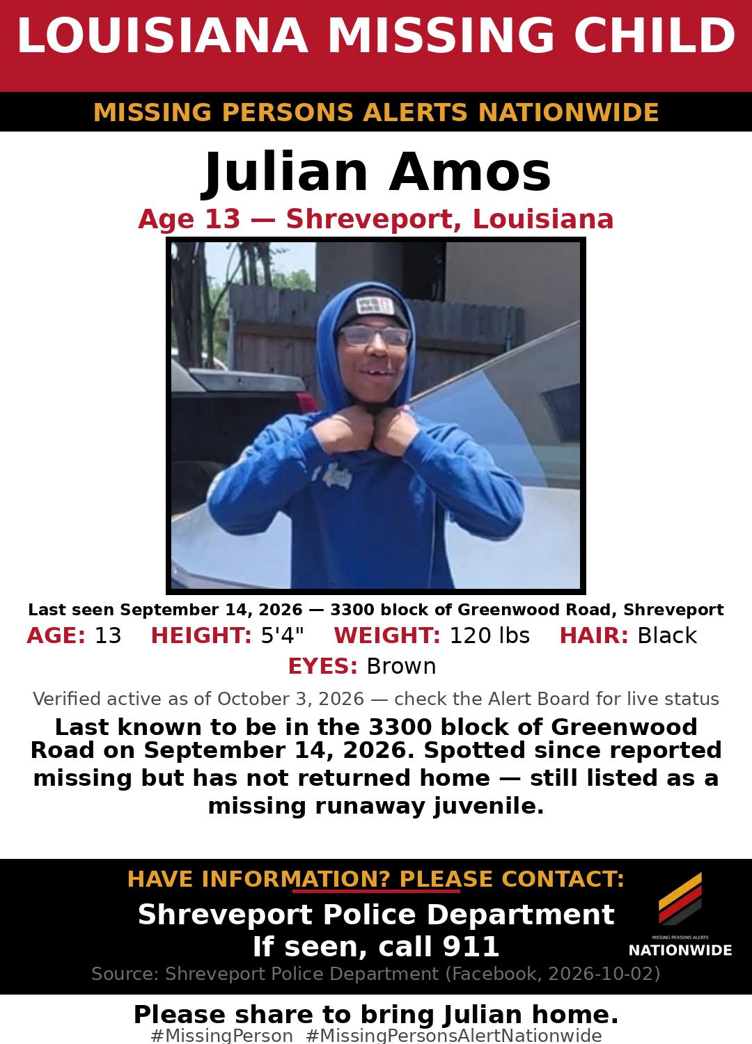 Flyer photo — Julian Amos