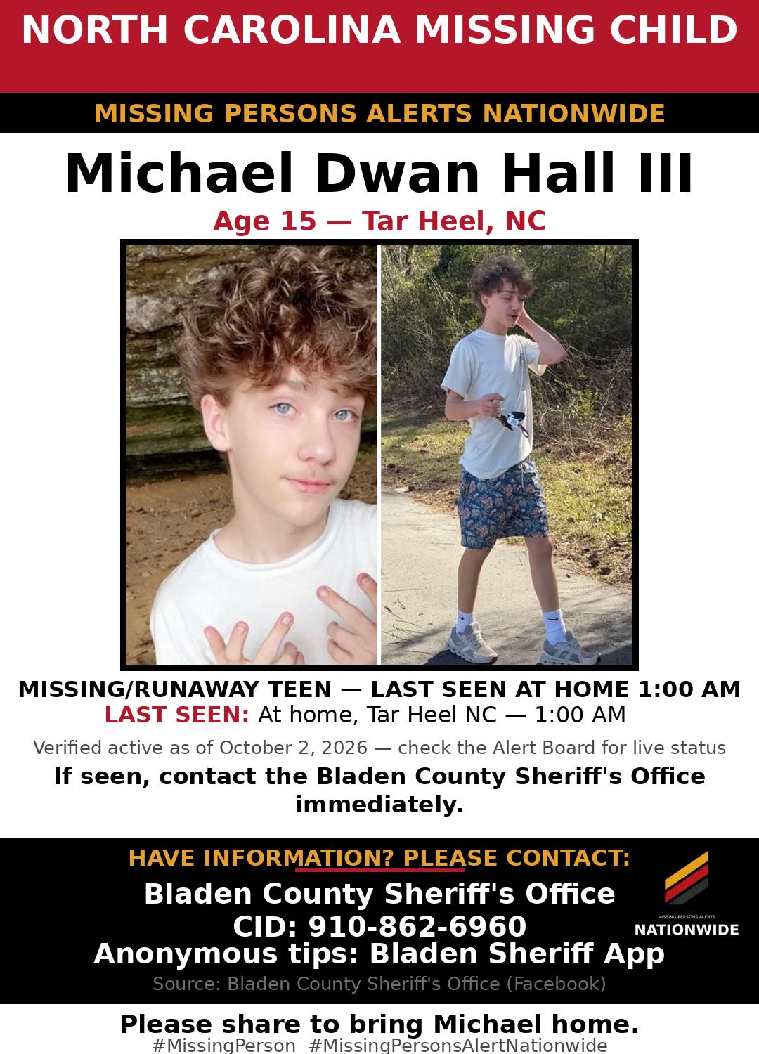 Flyer photo — Michael Dwan Hall III