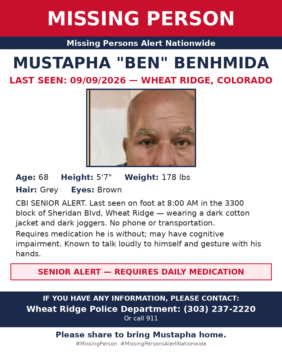 Flyer photo — Mustapha "Ben" Benhmida