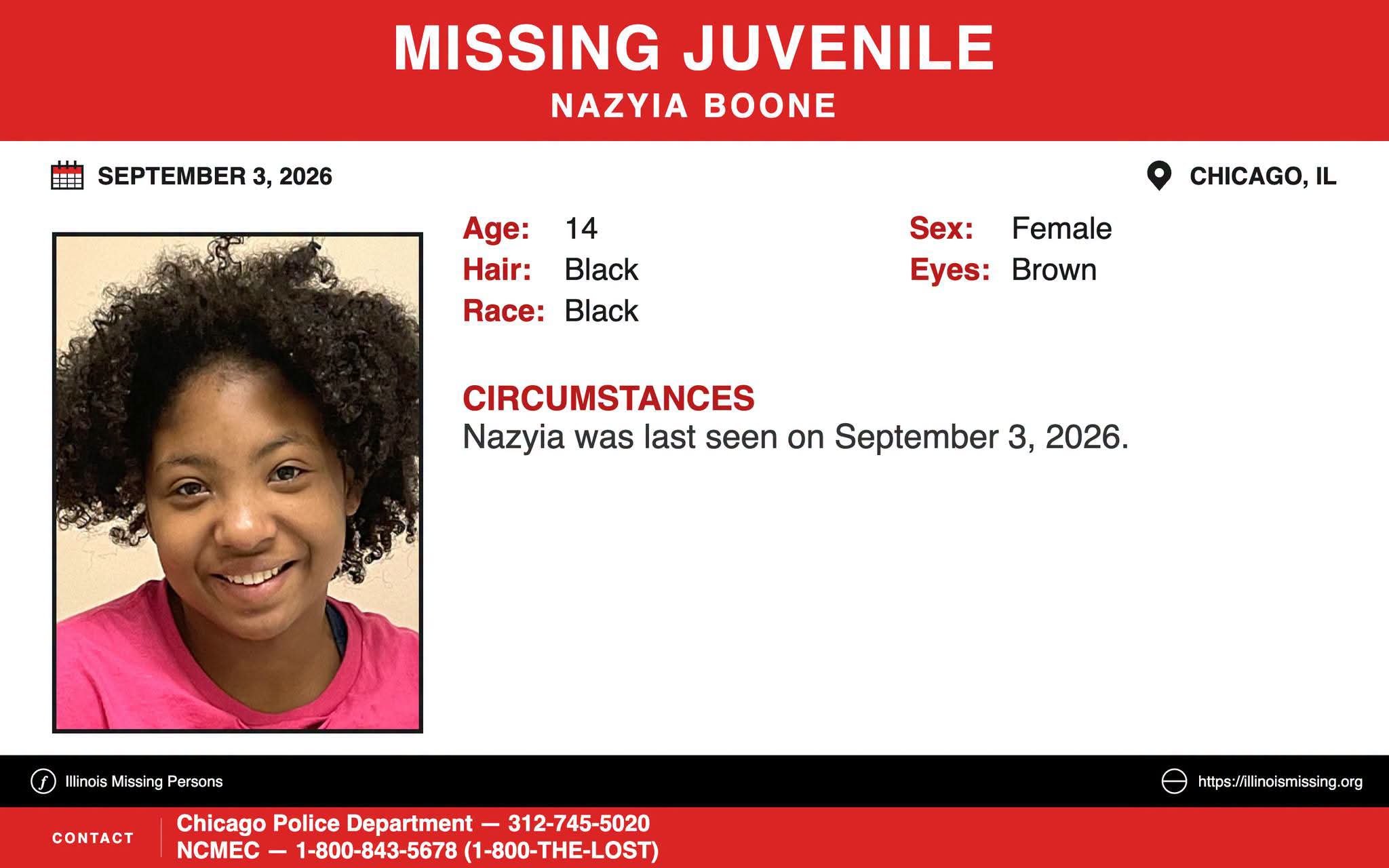 Flyer photo — Nazyia Boone