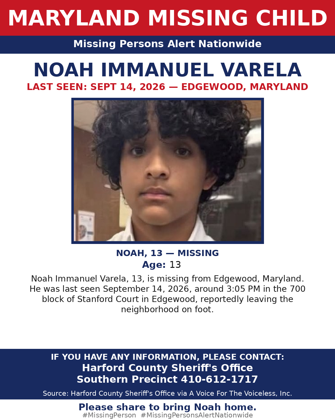 Flyer photo — Noah Immanuel Varela