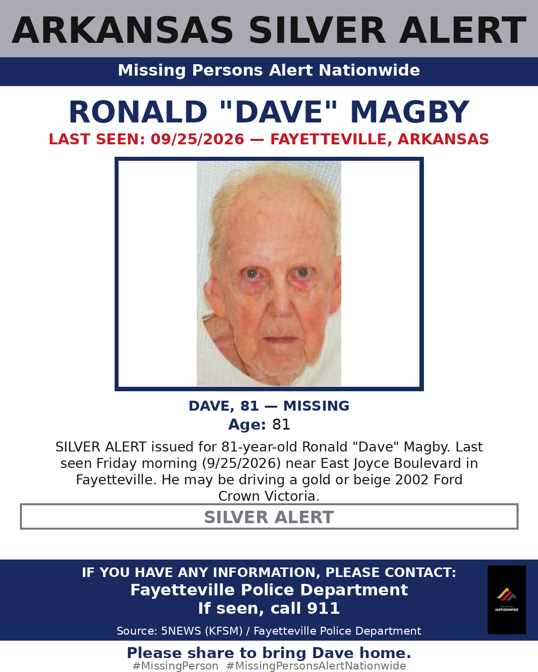 Flyer photo — Ronald "Dave" Magby