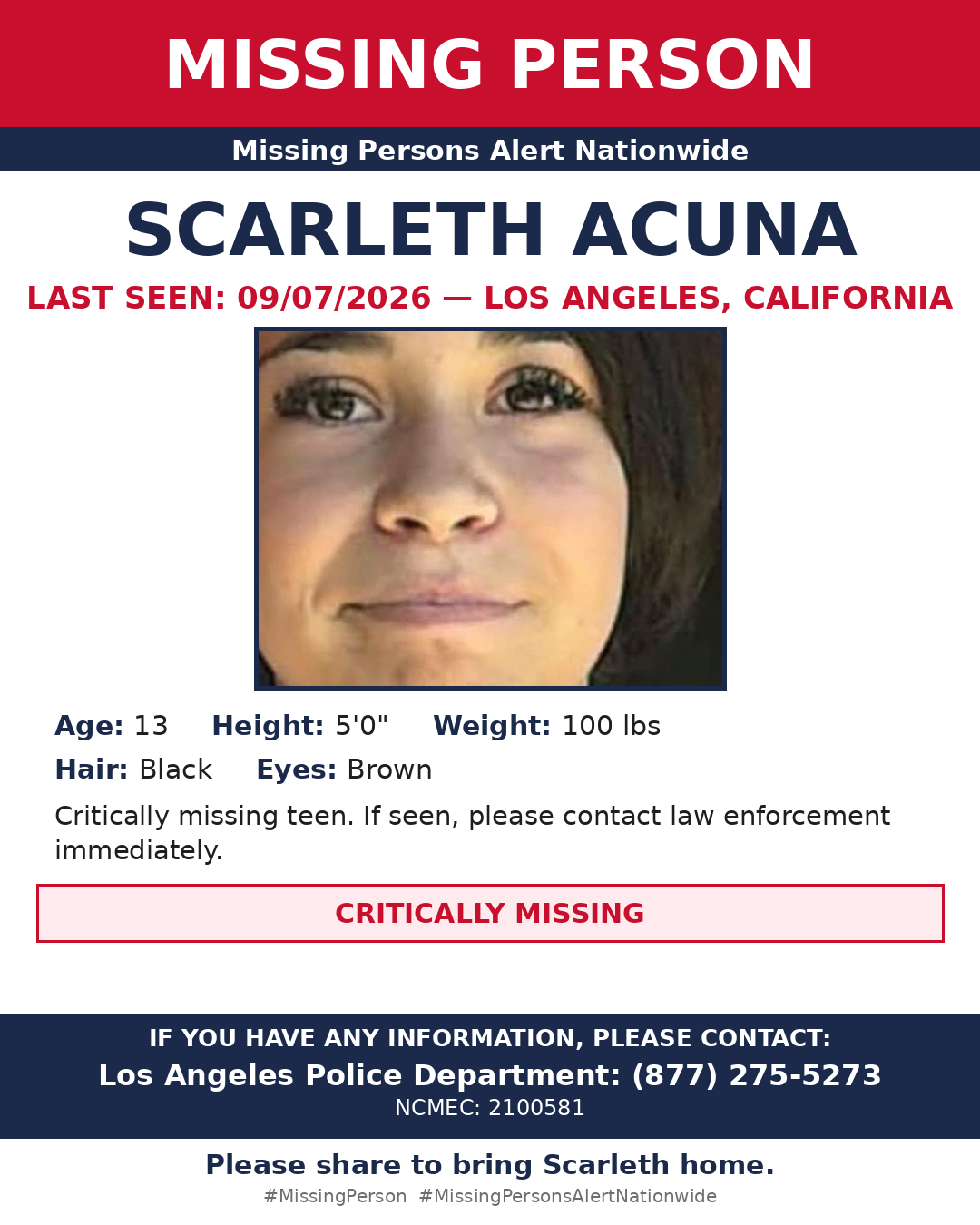 Flyer photo — Scarleth Acuna