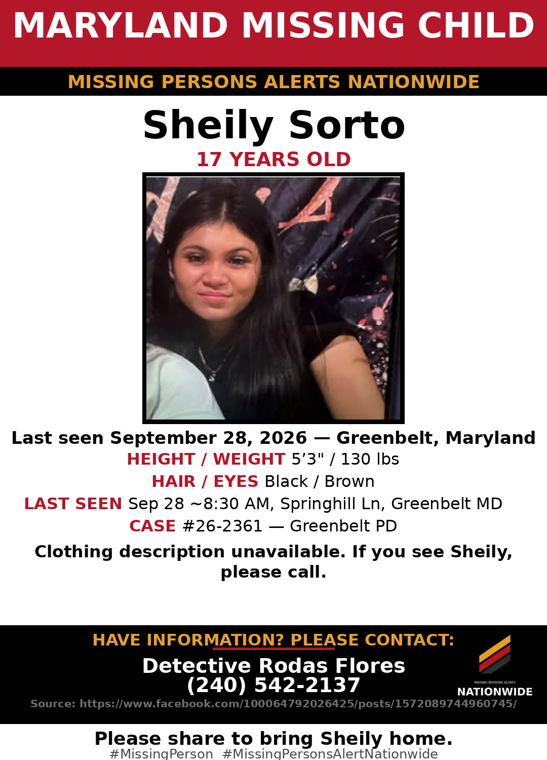 Flyer photo — Sheily Sorto