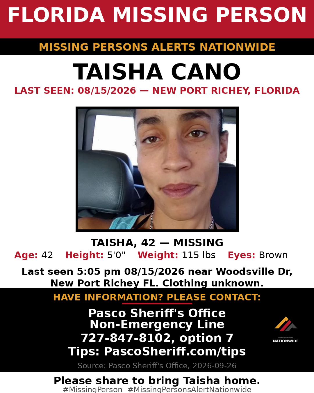 Flyer photo — Taisha Cano