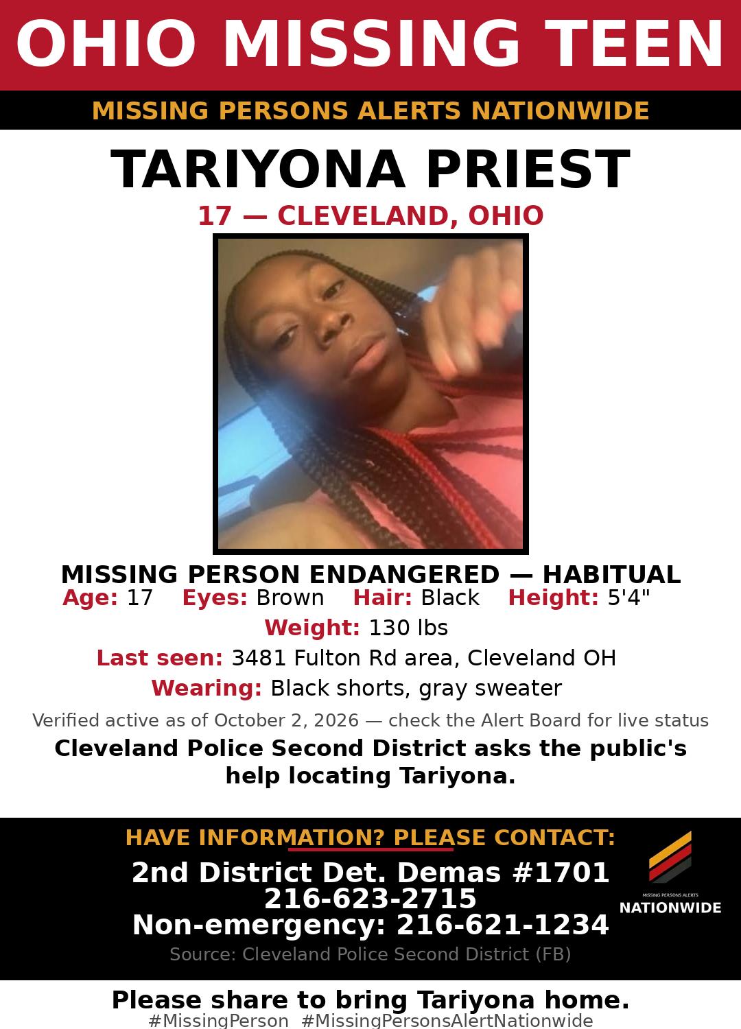 Flyer photo — Tariyona Priest