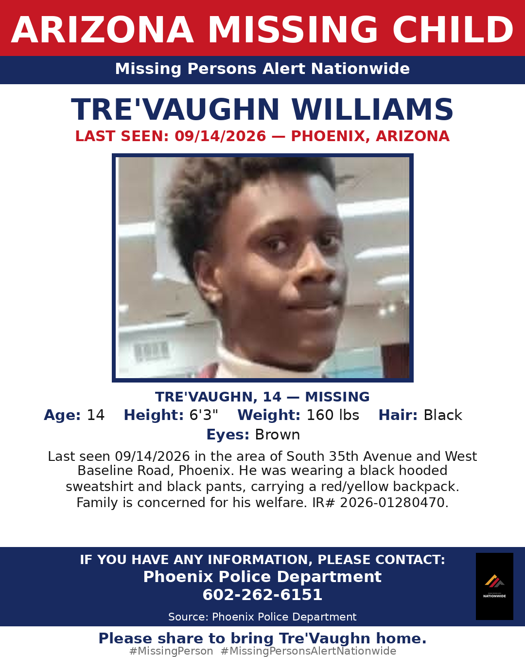Flyer photo — Tre'Vaughn Williams