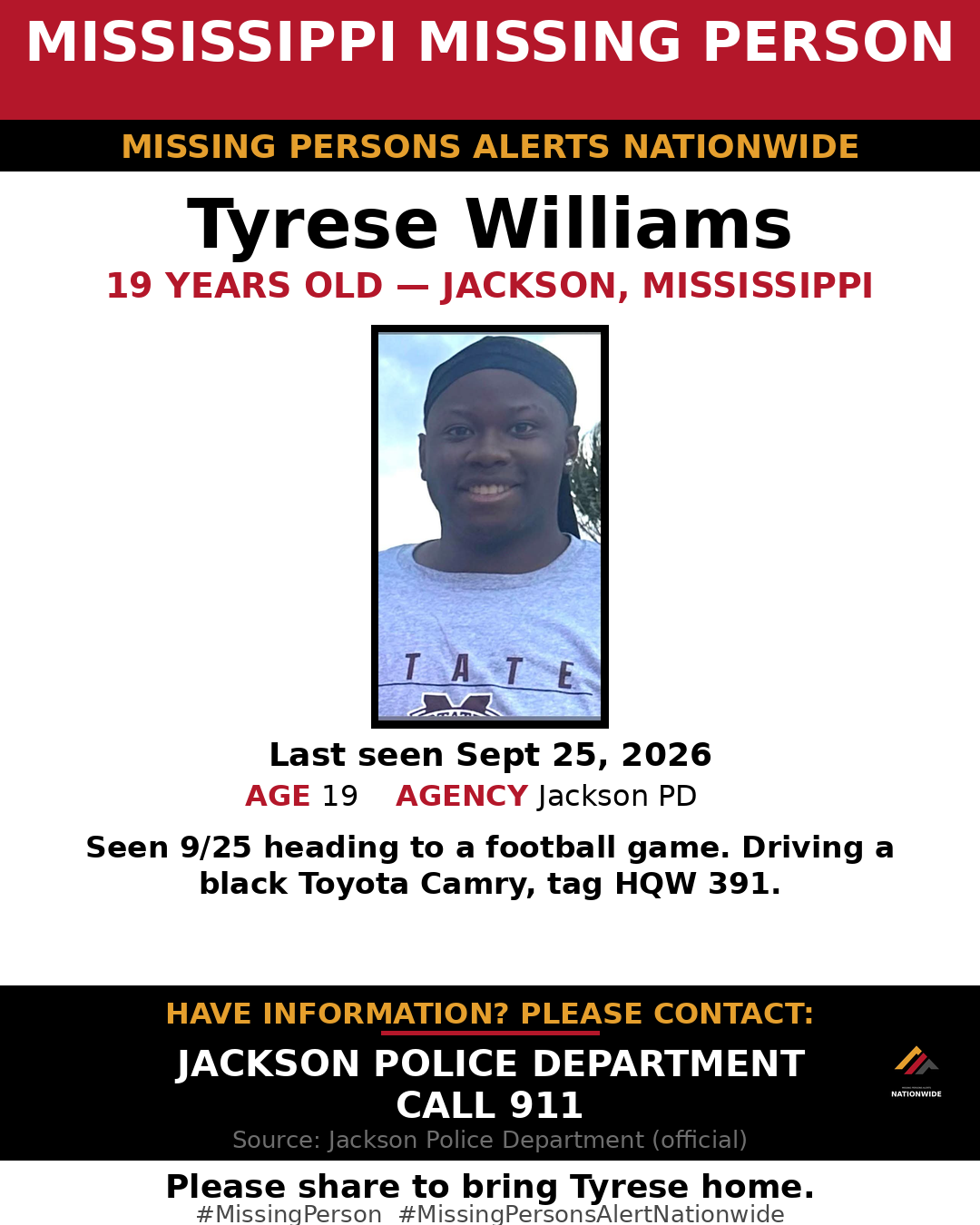 Flyer photo — Tyrese Williams