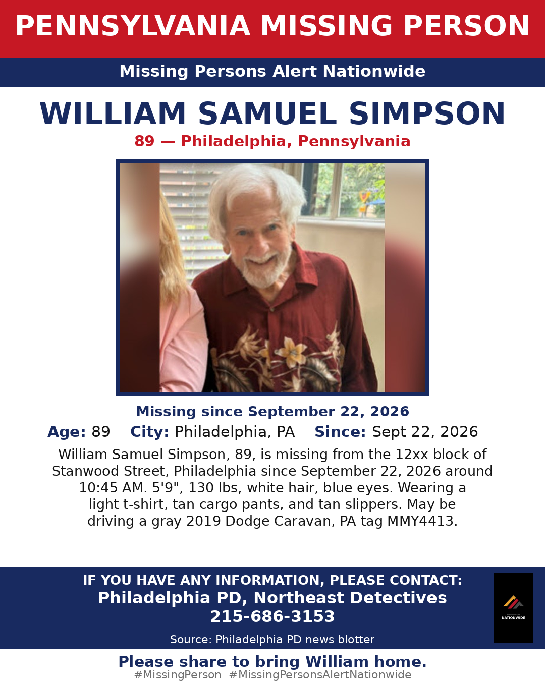 Flyer photo — William Samuel Simpson