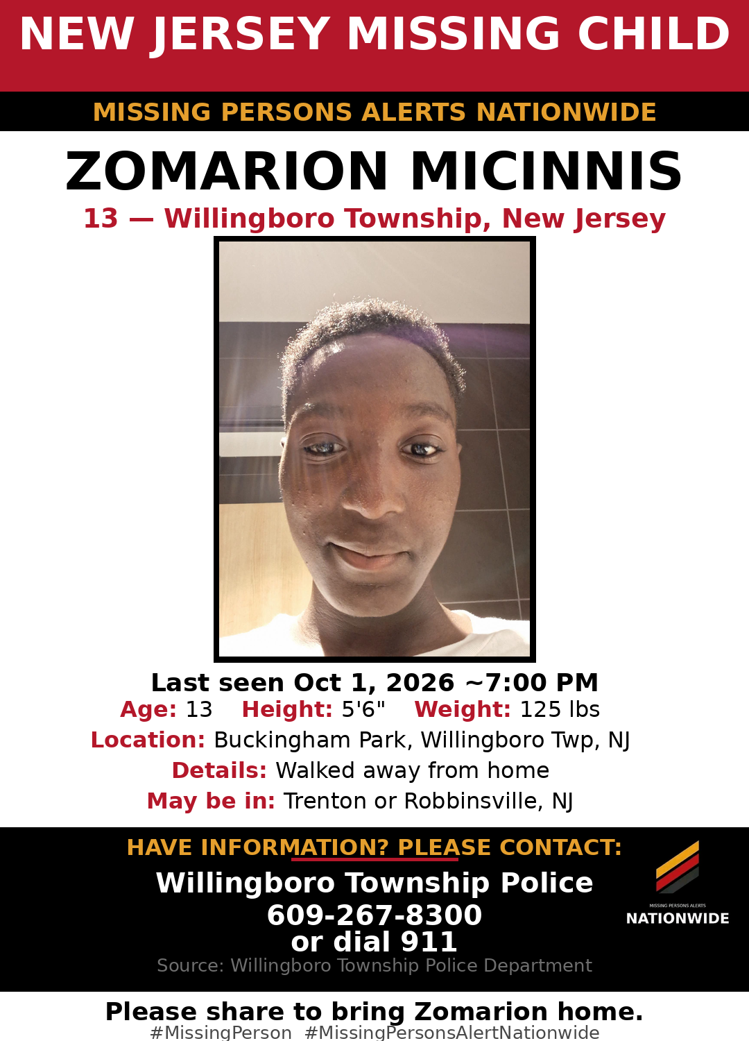 Flyer photo — Zomarion Micinnis