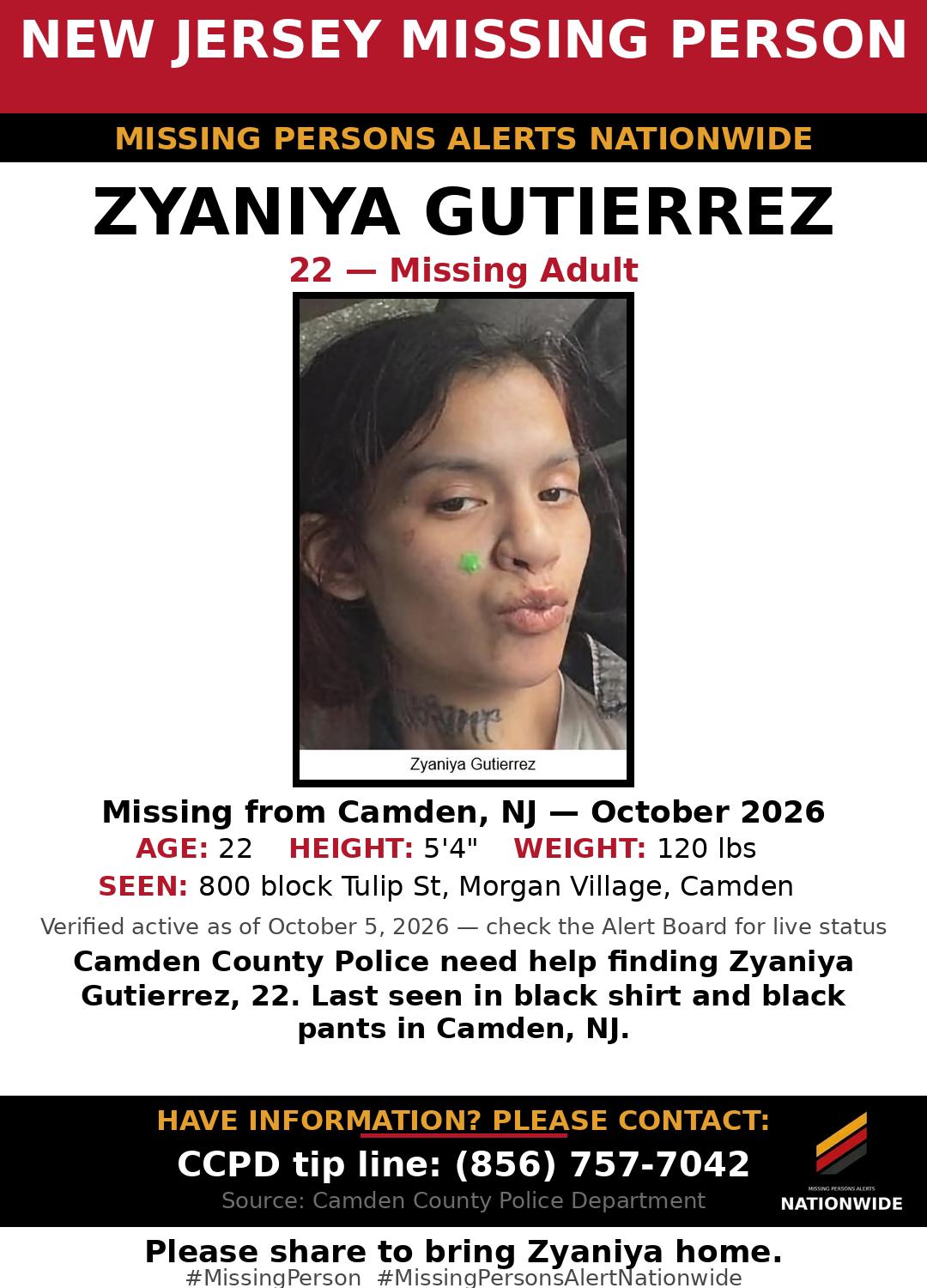 Flyer photo — Zyaniya Gutierrez