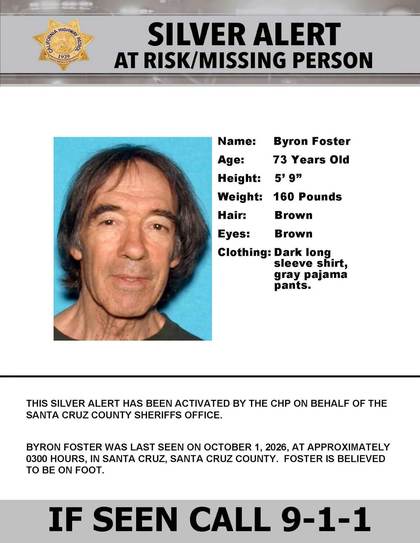 Missing person flyer for Byron Foster