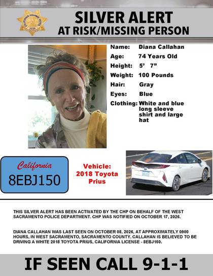 Missing person flyer for Diana Callahan
