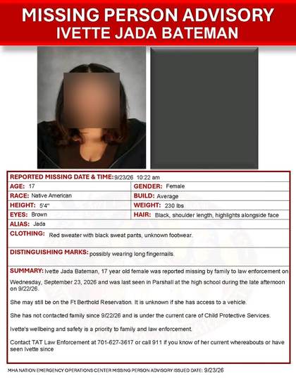Found safe flyer for Ivette Jada Bateman
