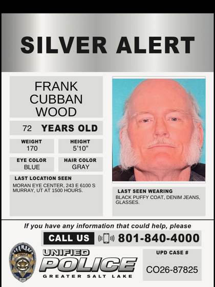 Missing person flyer for Frank Cubban Wood