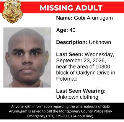Found safe flyer for Gobi Arumugam