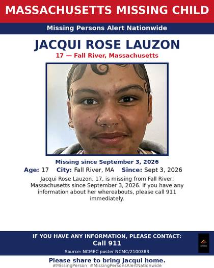 Missing person flyer for Jacqui Rose Lauzon