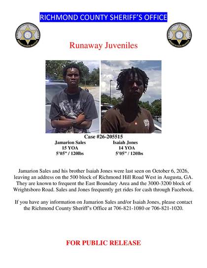 Missing person flyer for Isaiah Jones
