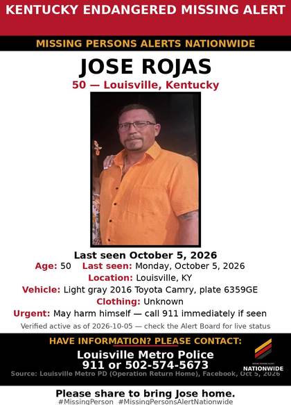 Found safe flyer for Jose Rojas