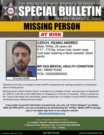 Missing person flyer for Kaiden Curley