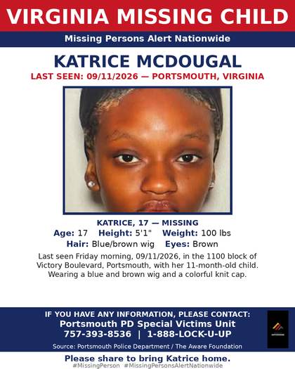 Missing person flyer for Katrice McDougal