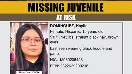Missing person flyer for Kaylie Dominguez