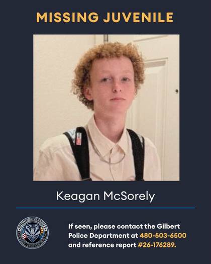 Found safe flyer for Keagan McSorley