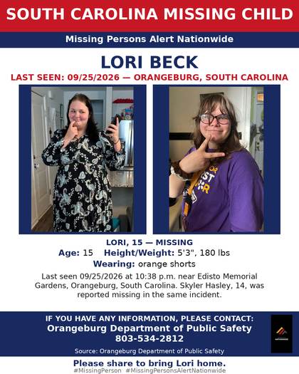 Missing person flyer for Lori Beck