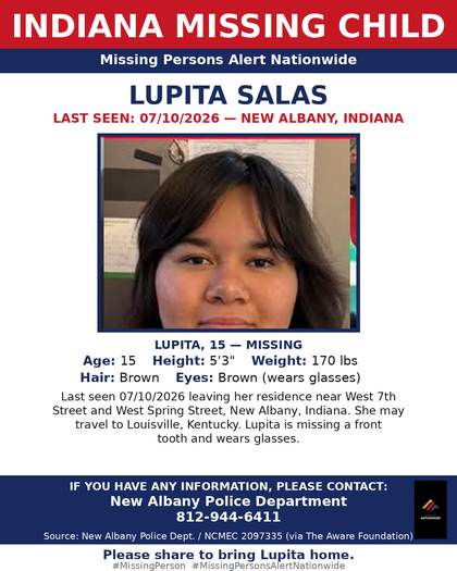 Missing person flyer for Lupita Salas